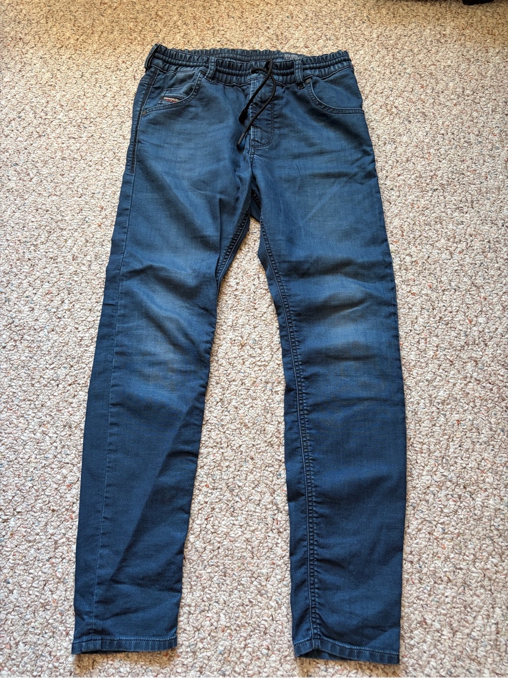 Diesel krailey straight leg stretch blue denim sweat pants jeans women’s 27